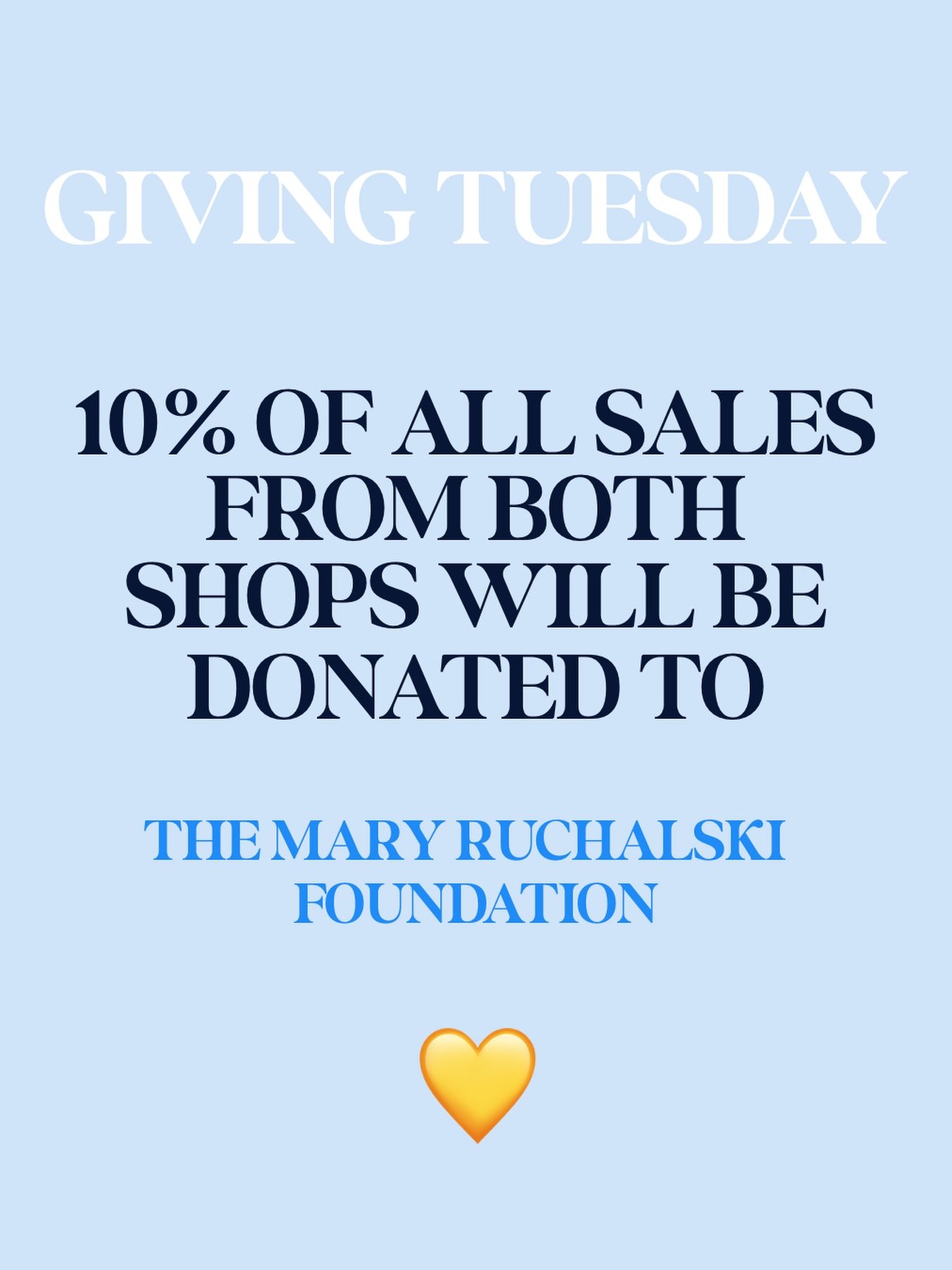 If you can&rsquo;t make it in today please consider donating directly to @themaryruchalskifoundation 
LINK TO DONATE IN BIO 💙