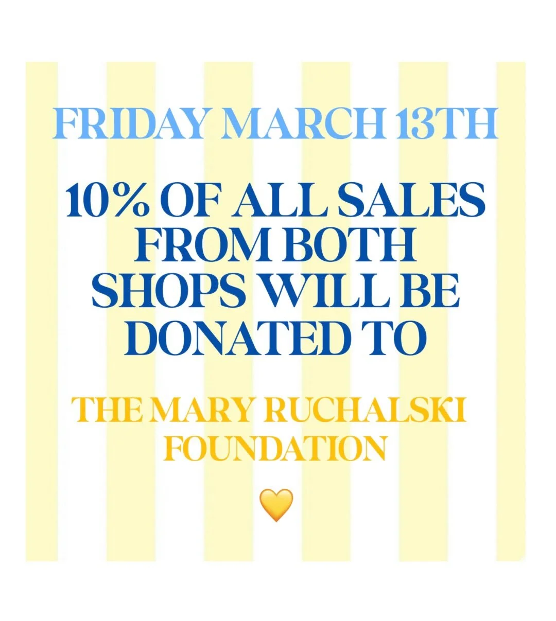 FUNDRAISER TOMORROW✨

March 13th would have been Mary&rsquo;s 21st birthday. Though she is no longer with us, her light remains, carried in quiet moments,
shared stories, and the lives she continues to touch.

The Mary Ruchalski Foundation has a goal