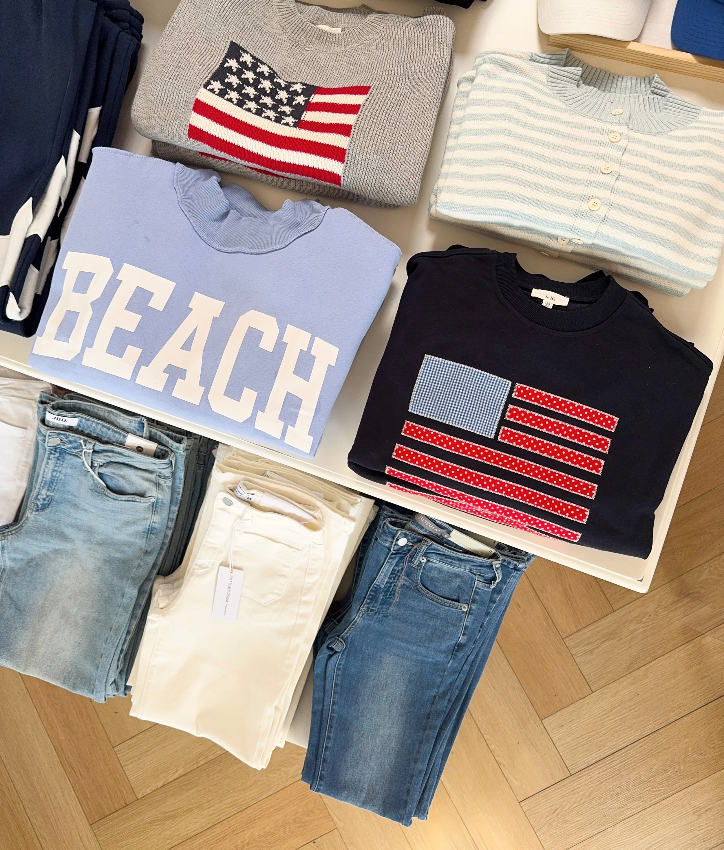 Memorial Day Weekend SALE 🇺🇸🇺🇸

20% OFF DENIM
10% OFF ALL RED WHITE or BLUE
50% OFF AHDORNED BAGS
