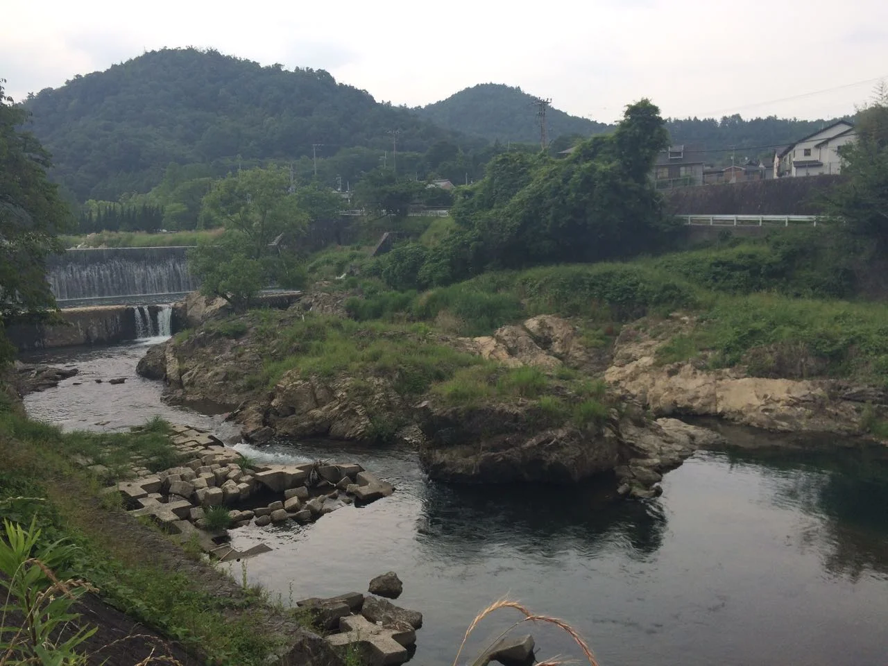 Up the river to the northwest from Demachiyanagi