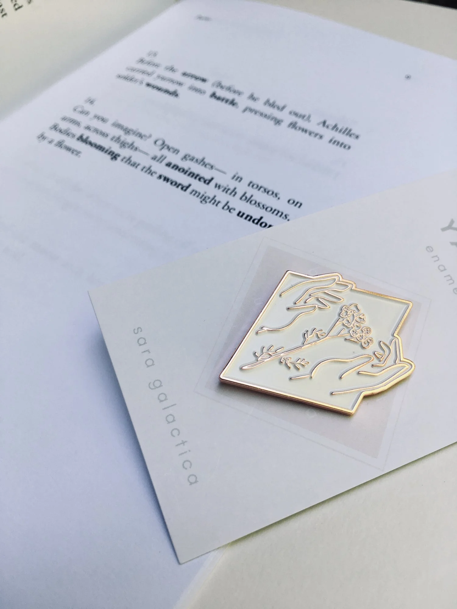 Yarrow Enamel Pin