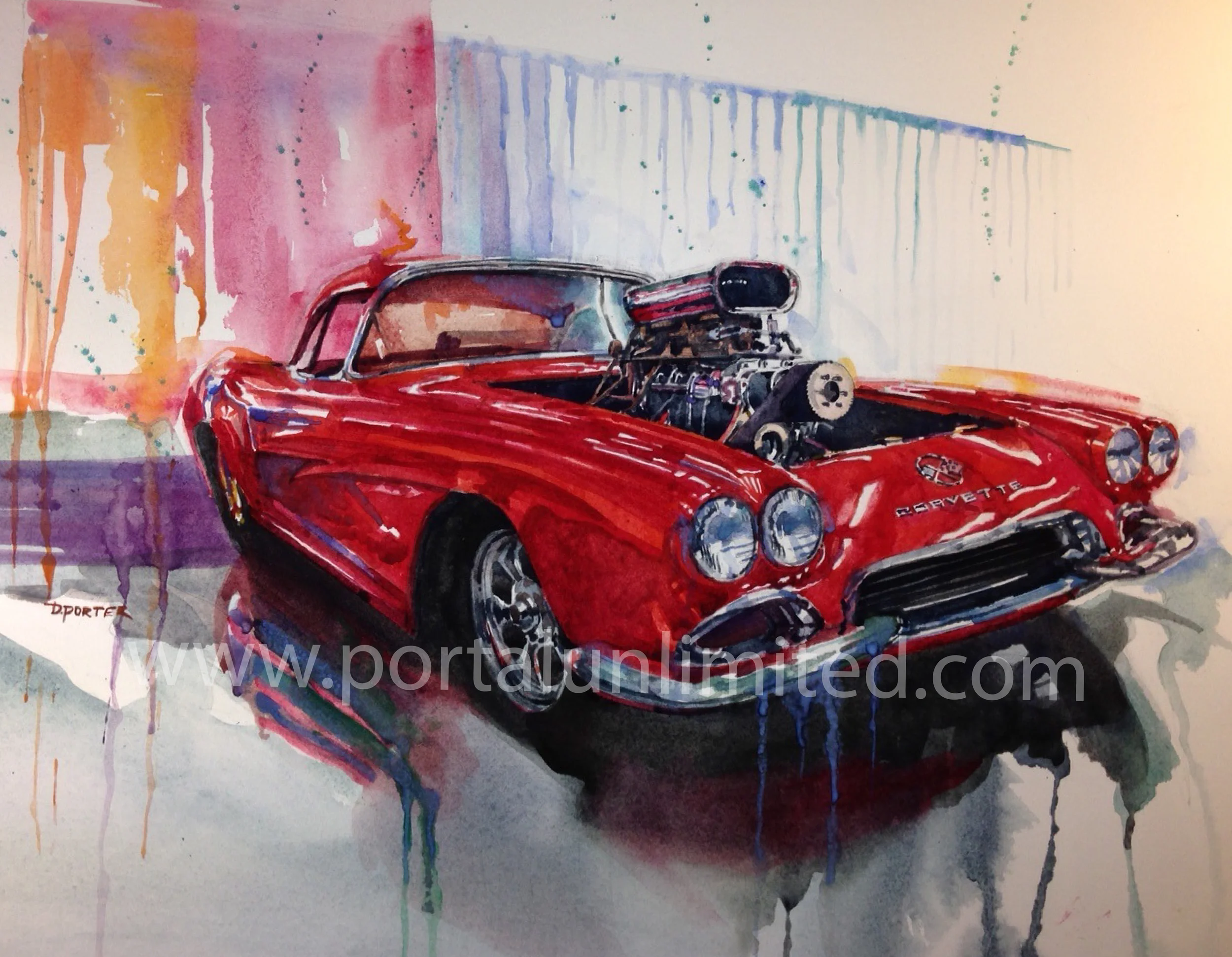 "Red Hot", Original Watercolor