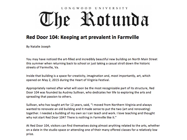 Red Door 104: Keeping art prevalent in Farmville