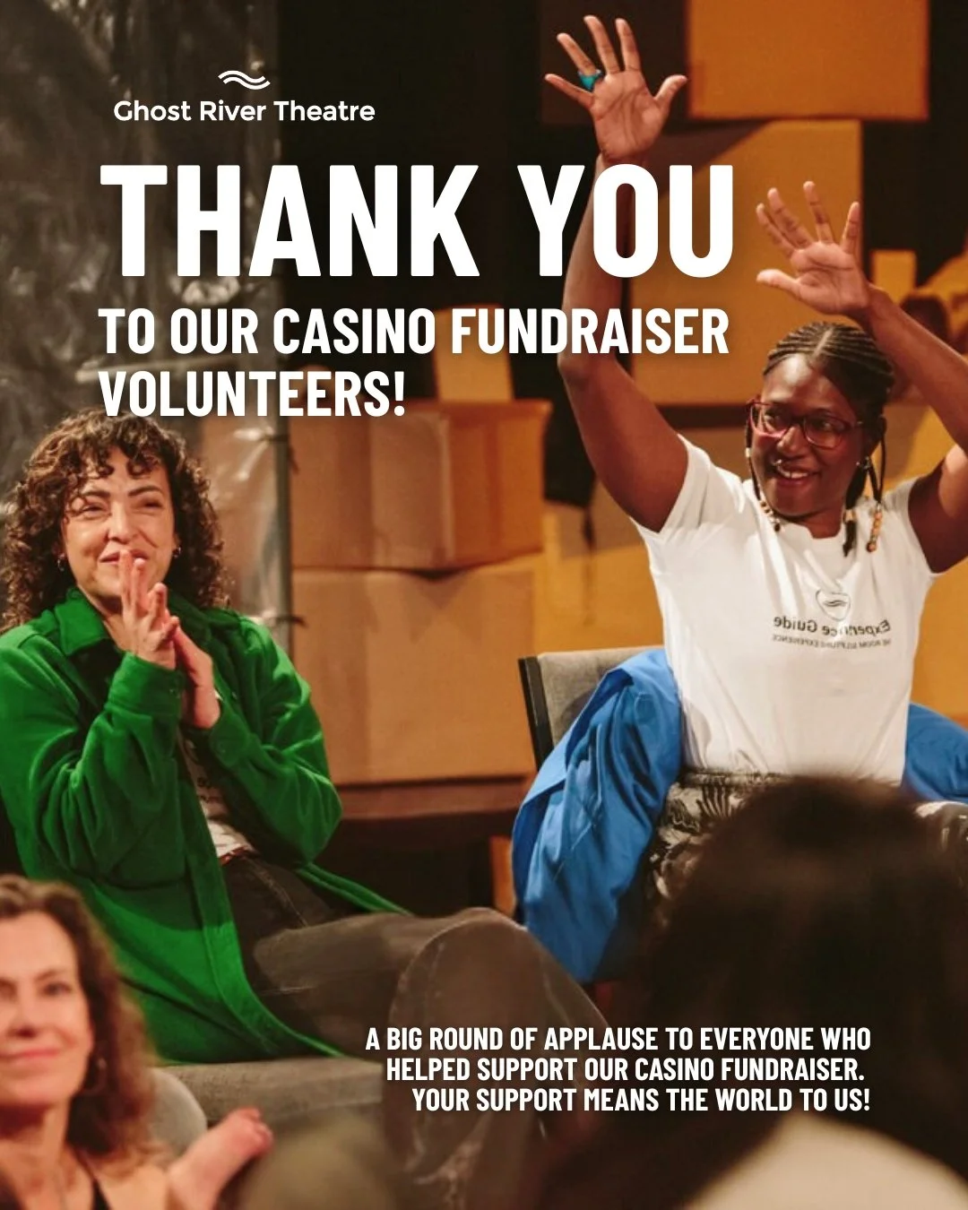 Huge thanks to our incredible Board of Directors &amp; everyone who supported Ghost River Theatre&rsquo;s casino fundraiser this year! 🎉 

Your support plays a huge role in making our work possible. Extra gratitude to board member Amanda Nixon for l