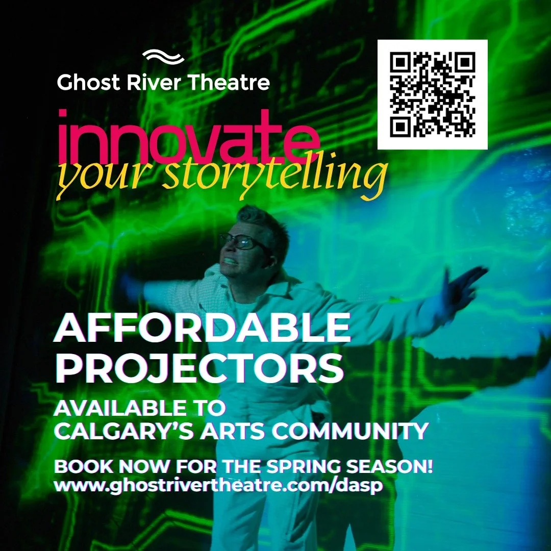 Hello Calgary performing artists! 

Elevate your storytelling with @ghostrivertheatre 's professional grade LED projectors available for rent to you at affordable prices. We still have availability in spring 2026, so if you are planning projection in
