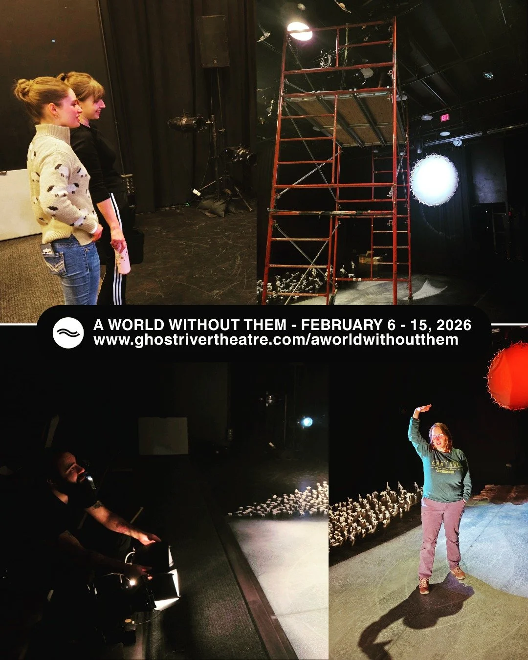 It is always exciting when our production and design teams move into the theatre to start laying the foundation of our next production. Within days, they transform our black box at West Village Theatre into another world.

This theatrical magic has b