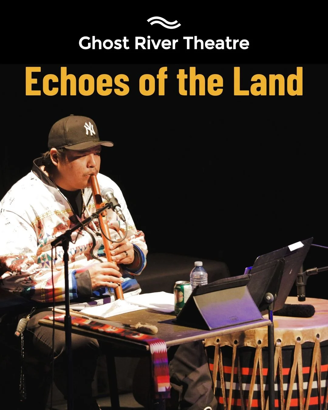 Ghost River Theatre is thrilled to share we will be presenting 
Echoes of the Land at the Werklund Centre !

An immersive auditory journey rooted in the spirit and rhythms of the land. 🌿

Led by Cedric Lightning, Skip Wolfleg, Alanna Bluebird, Kris 