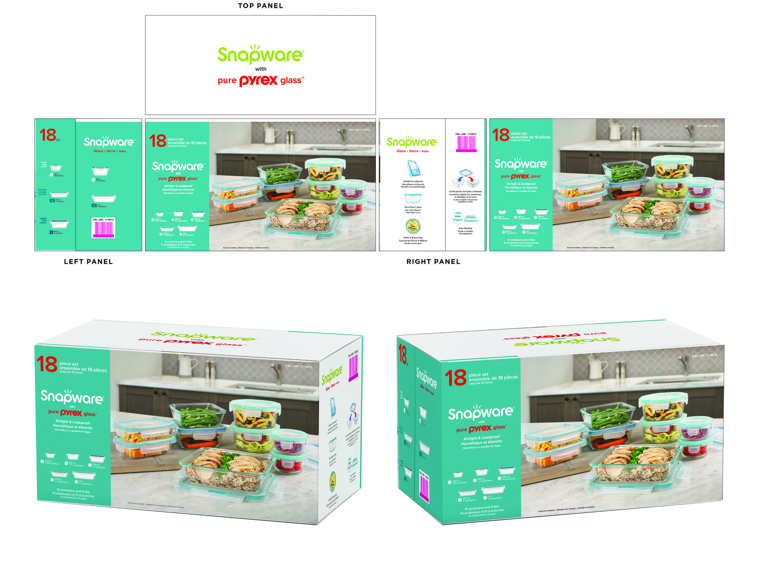 Snapware® Glass & Plastic Set Packaging — Anne Moser