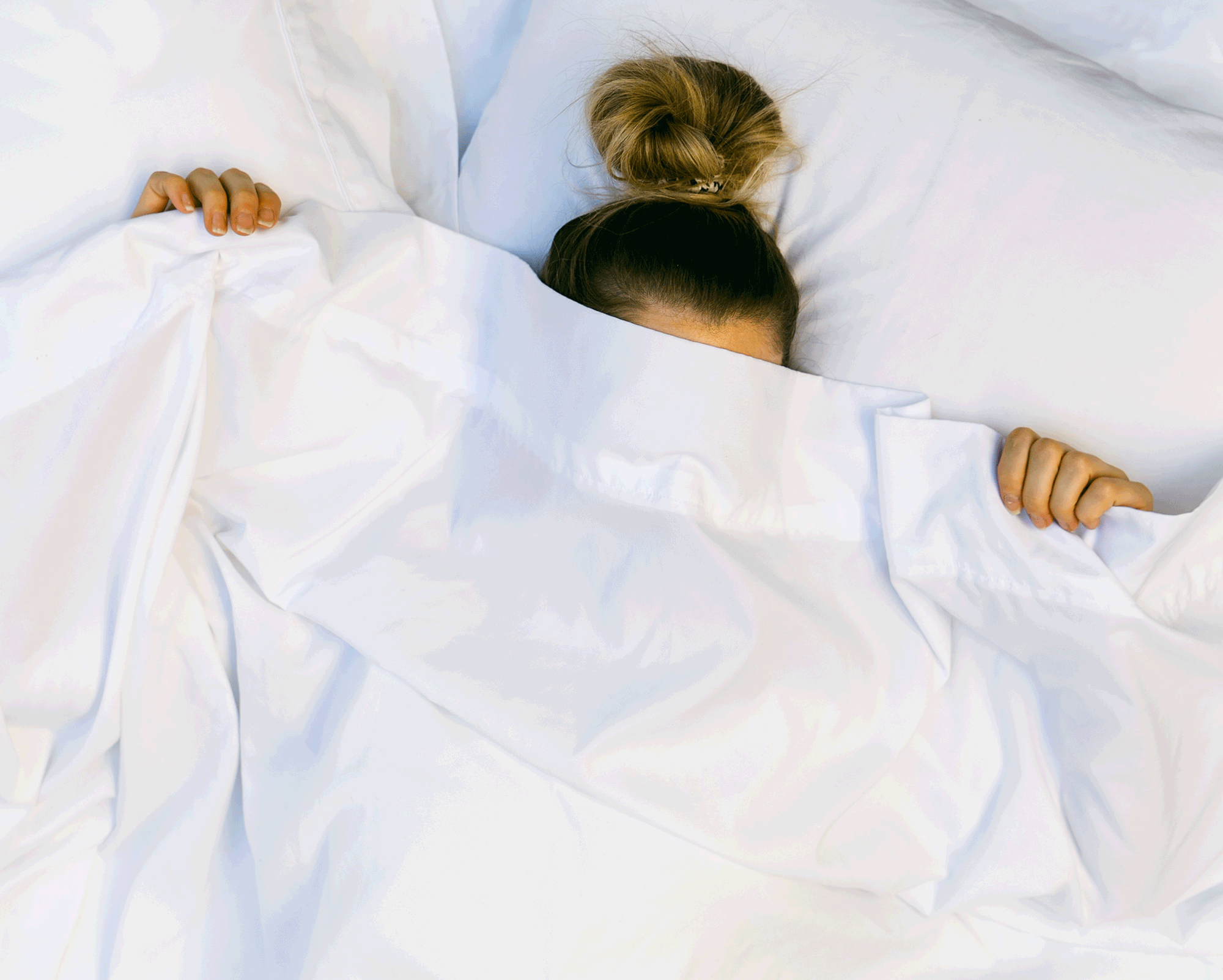 MF Sheets-Girl-in-White-Sheets-Peace-Sign-Stop-Mo.gif