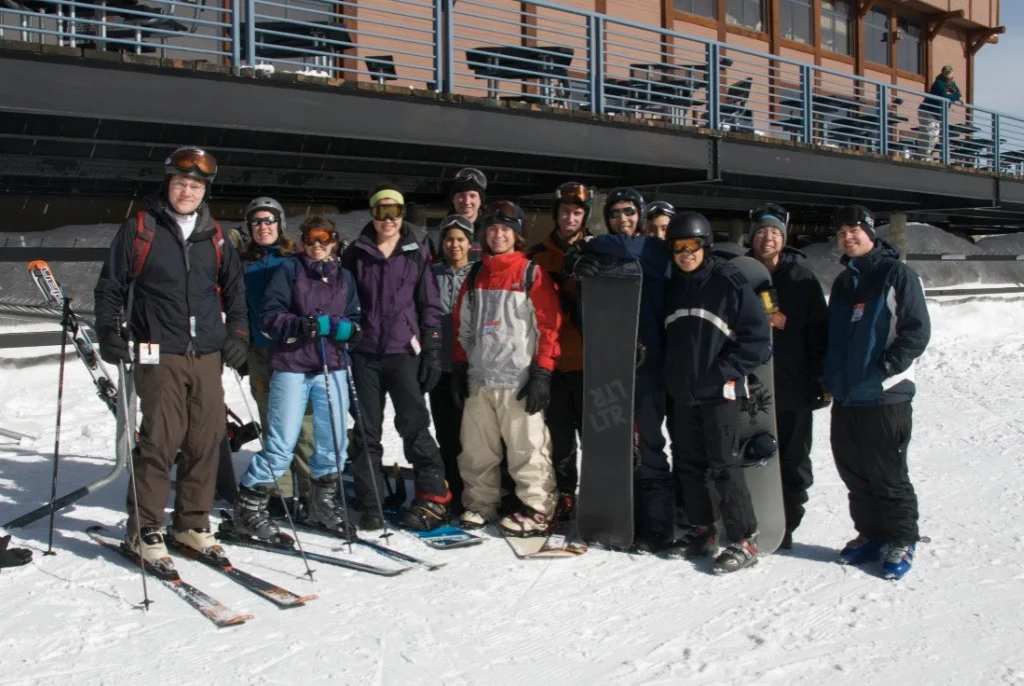 Getting ready for skiing