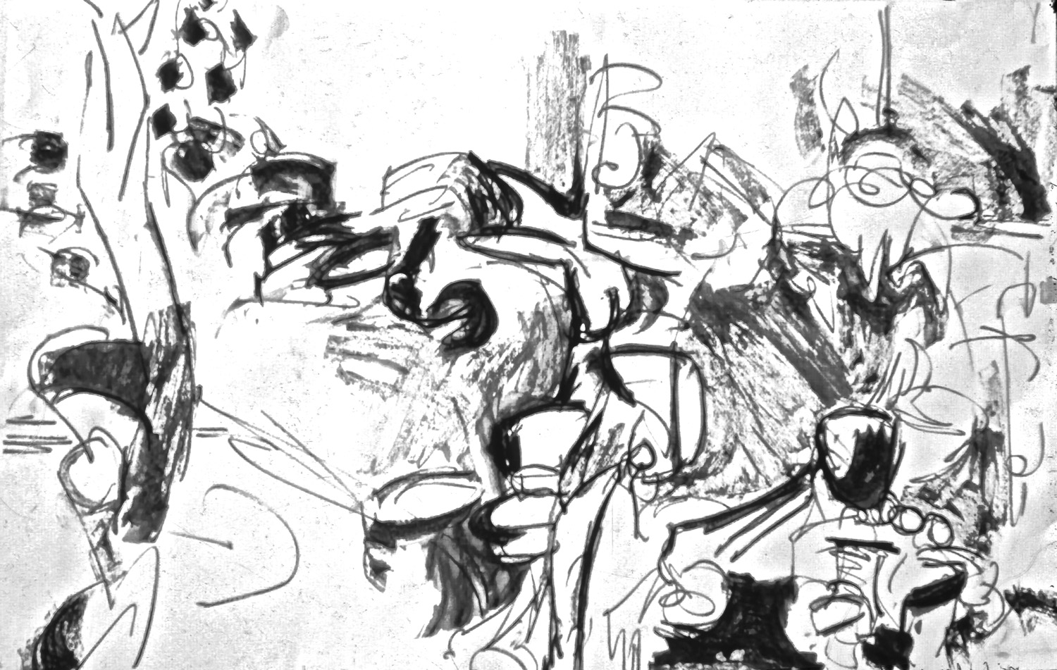GEN - 1963/sumi ink on paper/ 24 x 36"