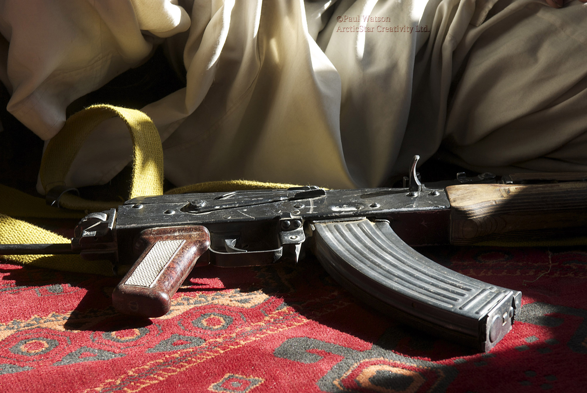 Taliban Kalashnikov on the Carpet