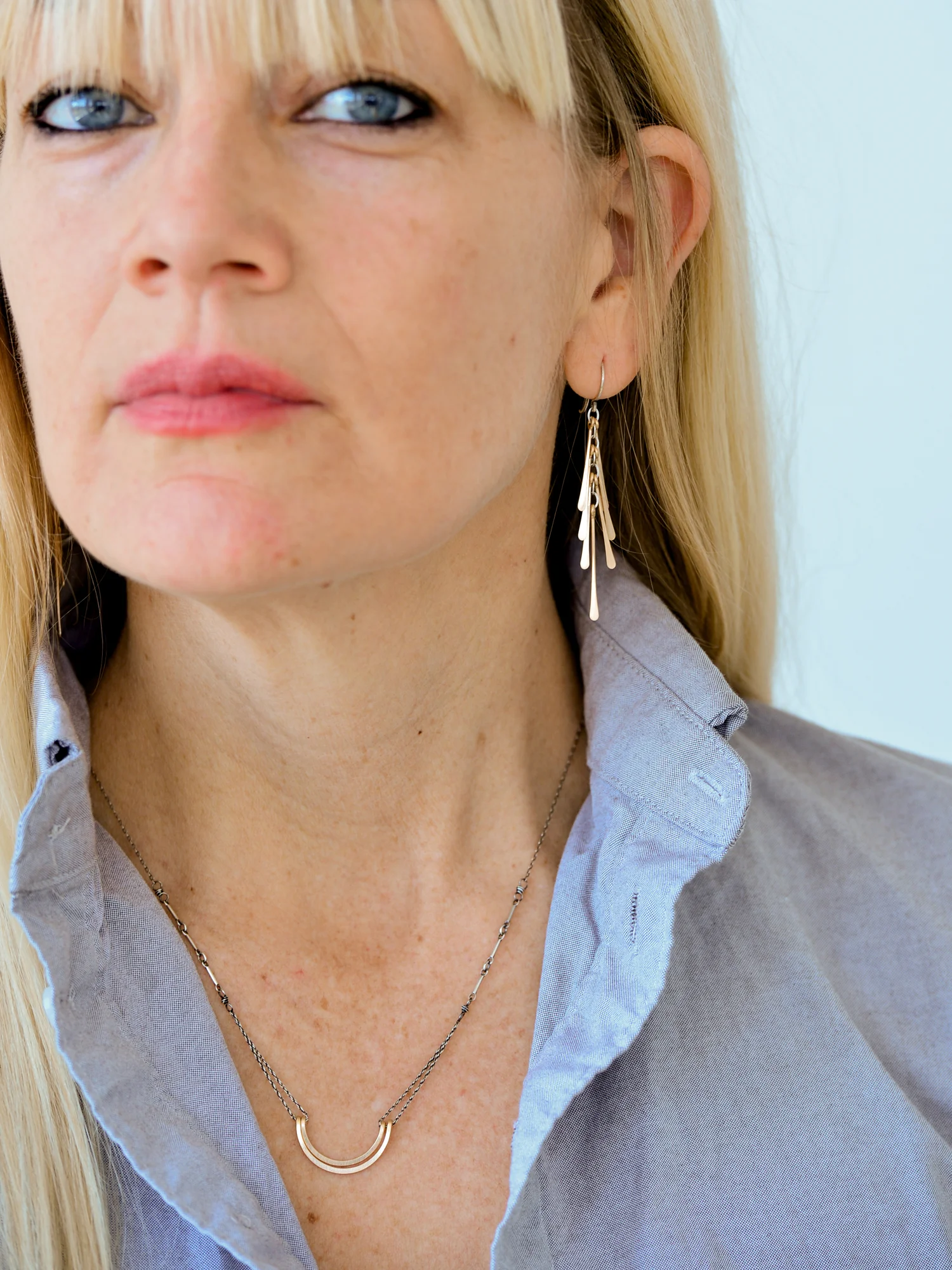 mixedgoldfringeearrings-doublegoldarcneck-jessie.jpg