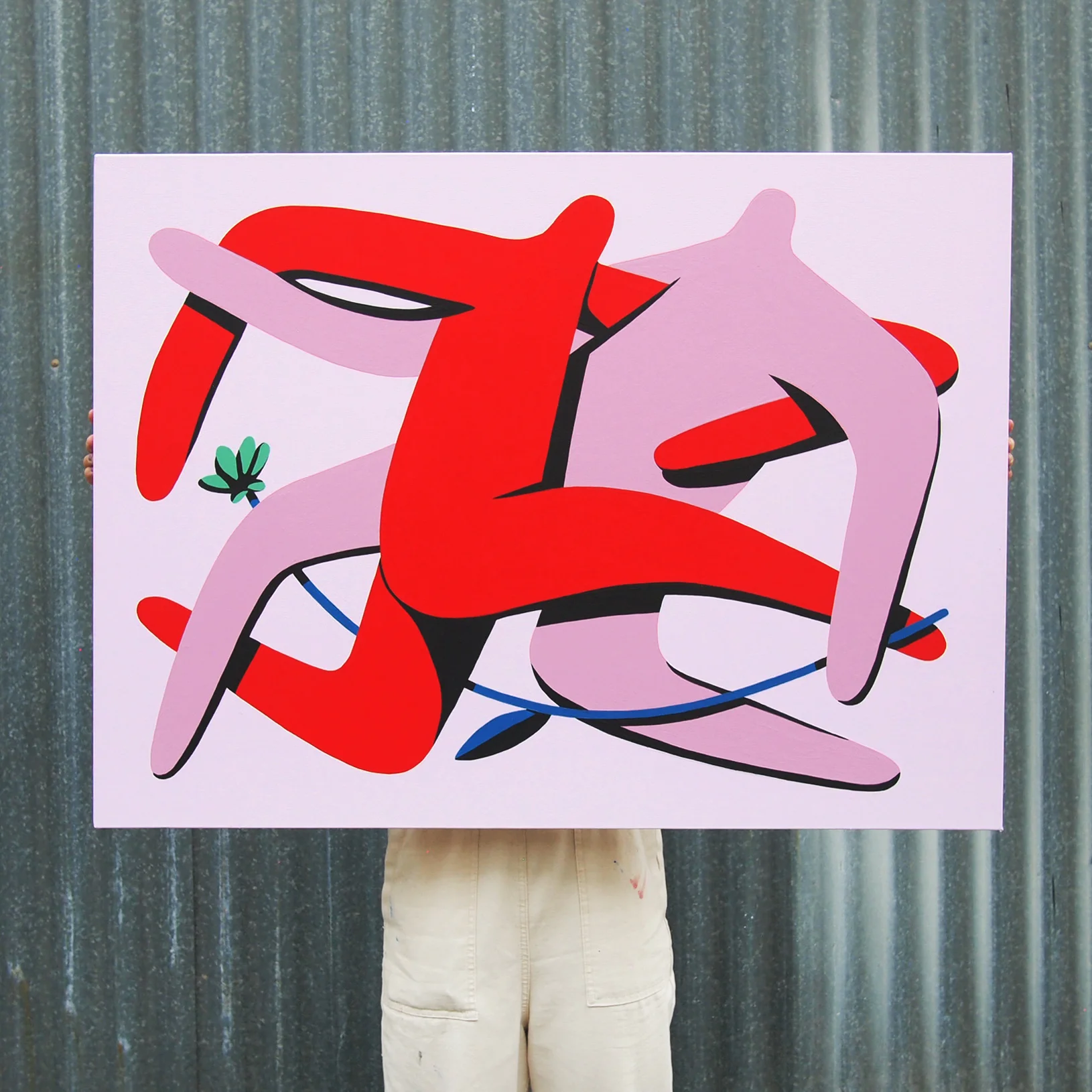 When We Move the Ground Shakes, 2019 40”x30” Acrylic on canvas