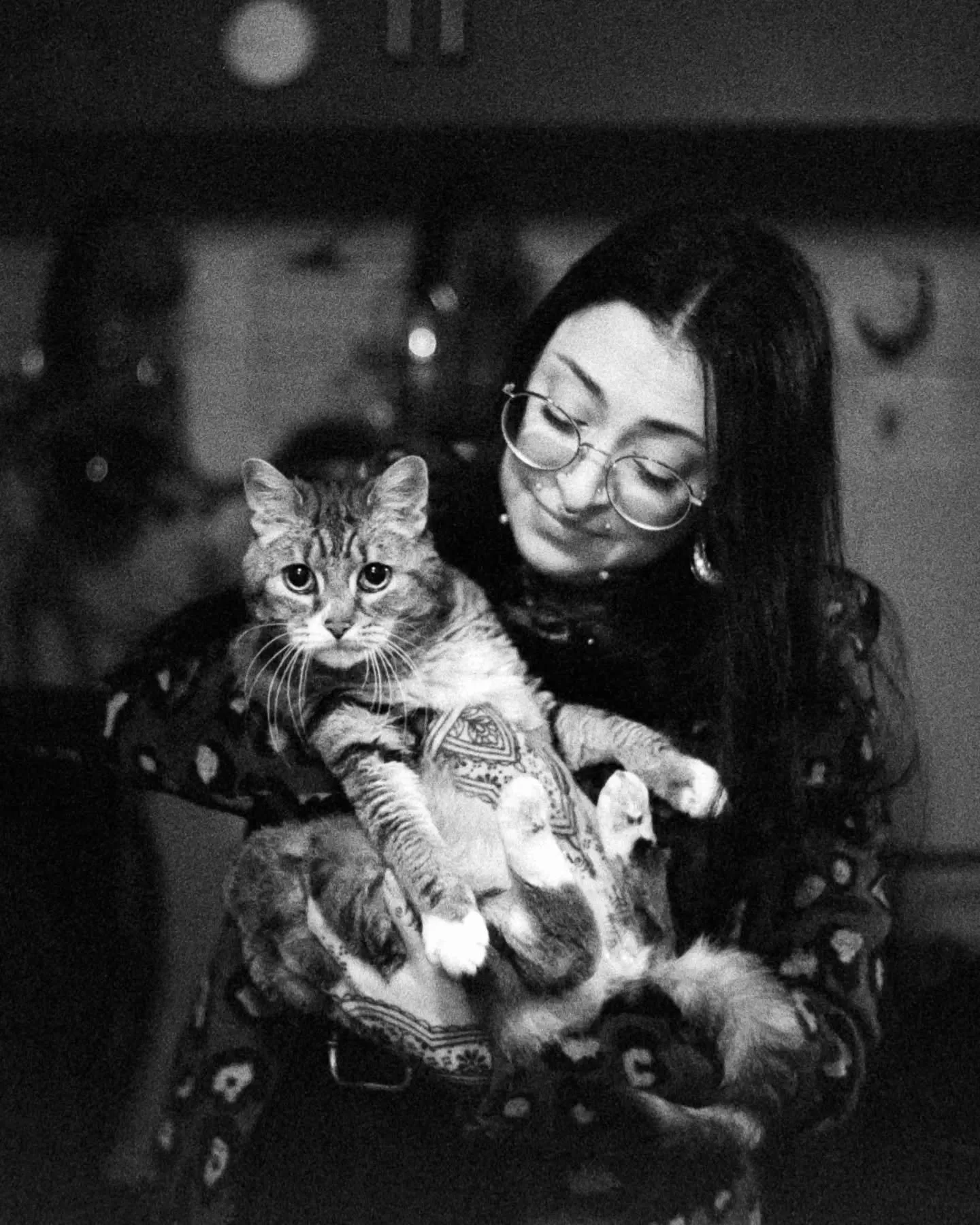 I love these film portraits of me and Tuba that @downtofun took last week! 😻

I had just scooped her up off of the couch, so I took my brief opportunity to sneak a tummy pat while she was still sleepy and disoriented. 😂