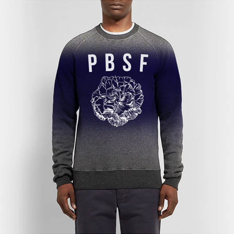SIGMA COLLECTION. Gradient Blue Carnation Fleece