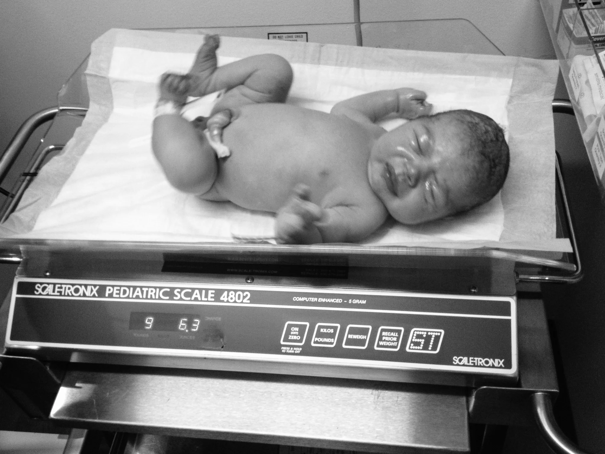 Oh my sweet hubs. He tried! But I mean, c’mon! I have one image of her while she was in that other room, and this is it.