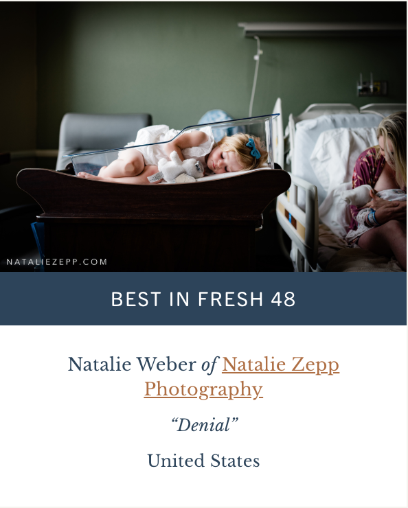 toddler sibling laying in bassinet during fresh 48 hospital session