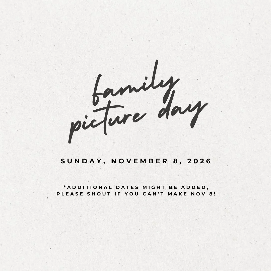 Family Picture Day - a pop up!