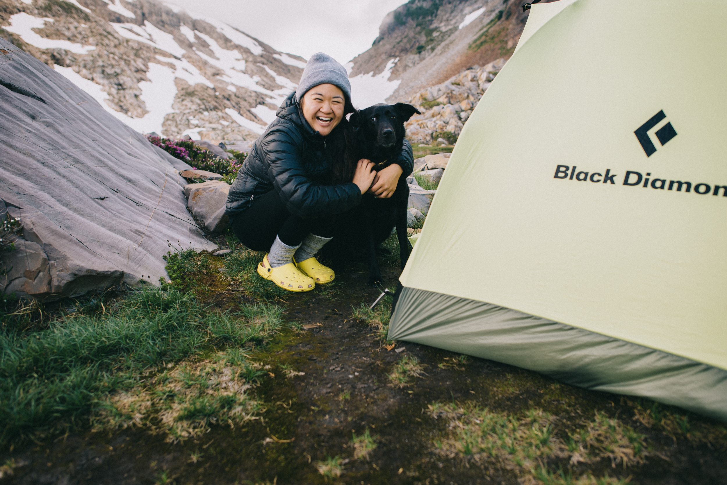 My bebe Clyde and I on our first solo backpacking trip together, August 2014