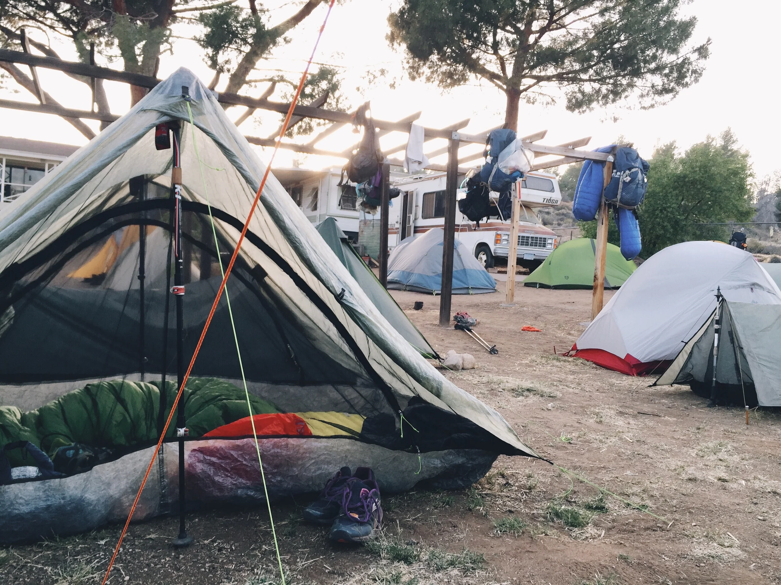 Kirsten's tent next to me.