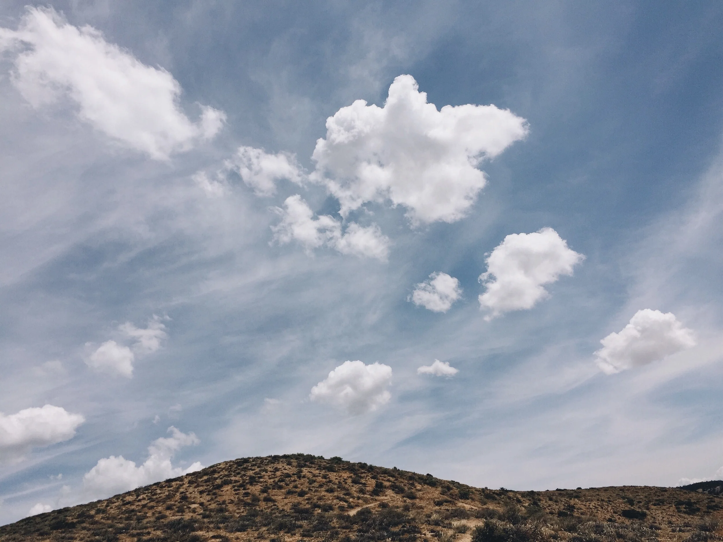 The clouds were cool even though it was so hot.