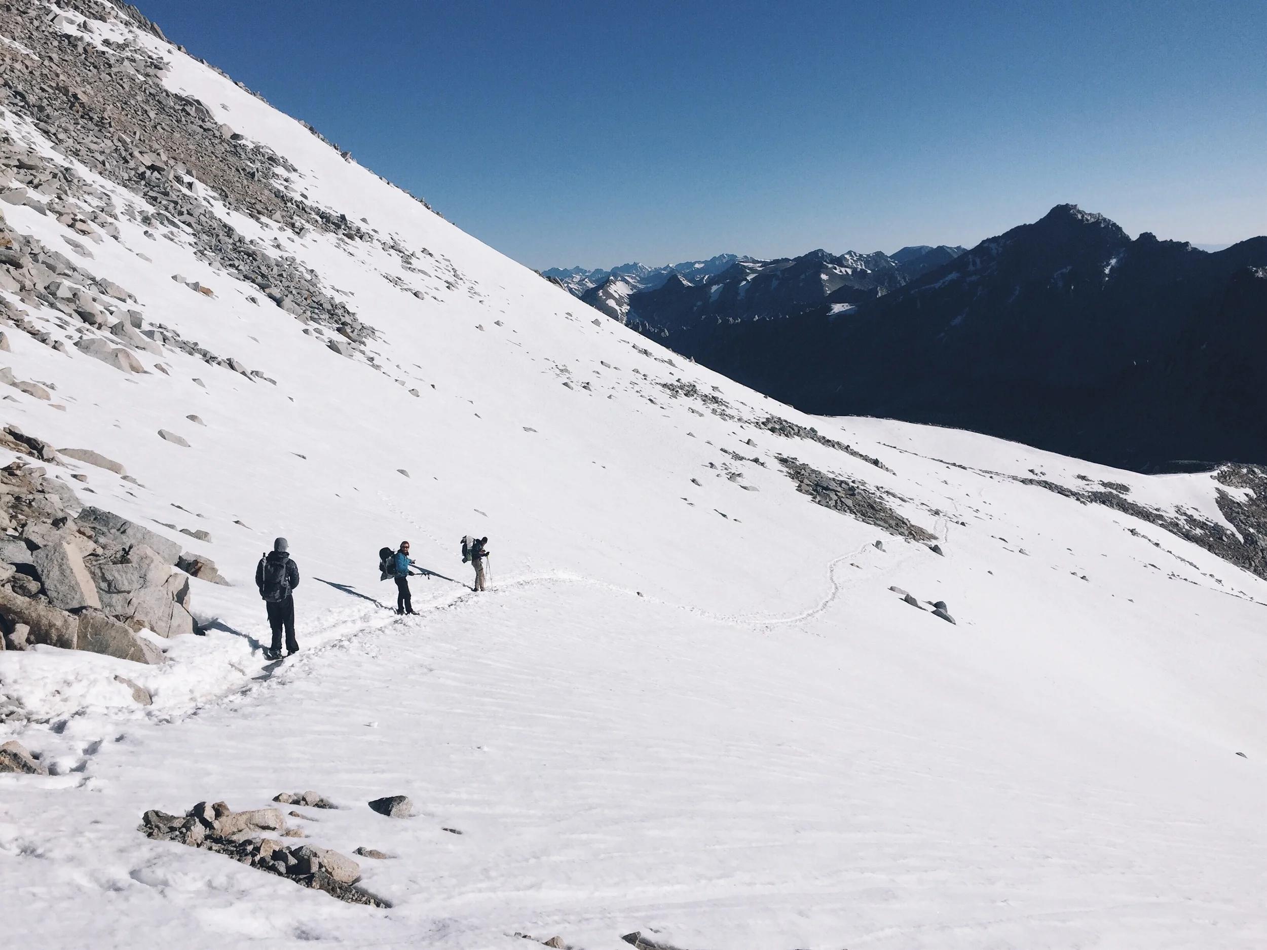 Descending from forester. All snow. 