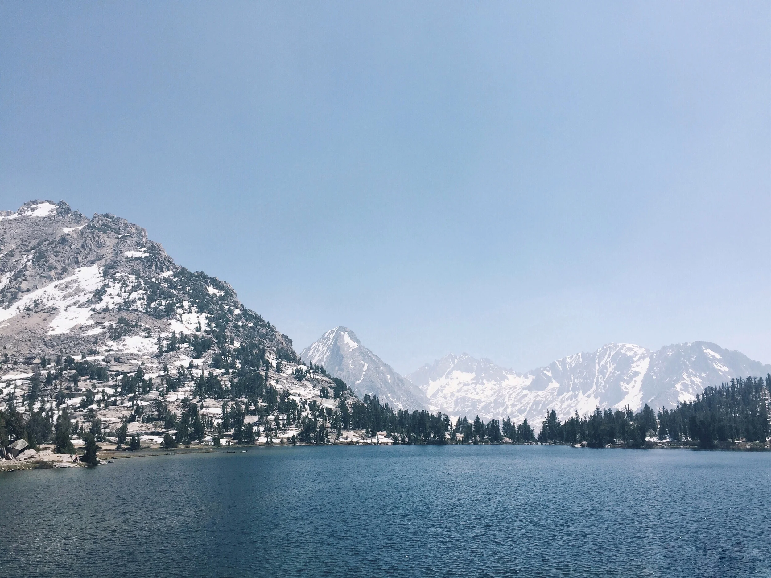 Kearsarge lakes? Hazy Mts in the back.