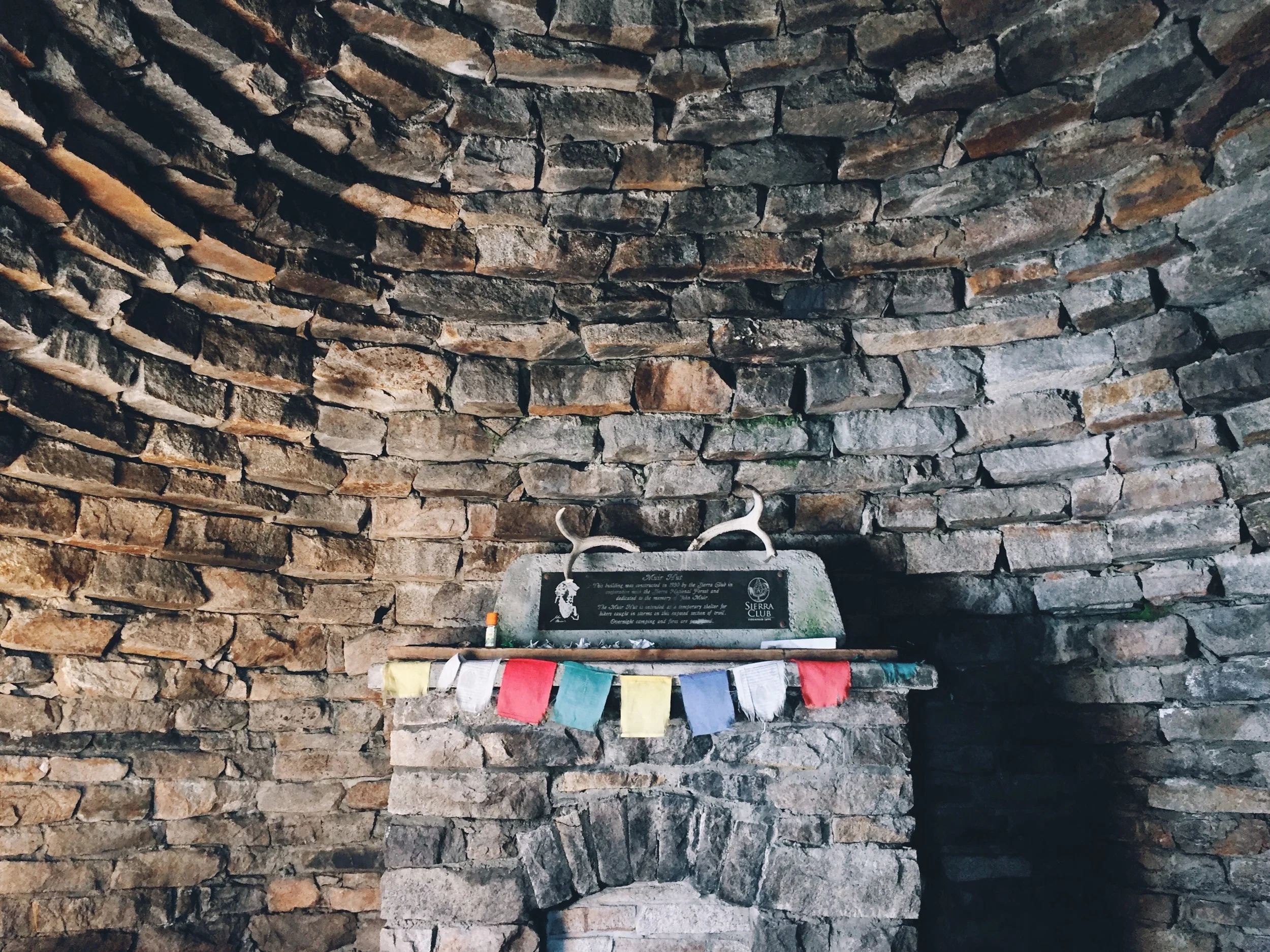 Inside the hut. 