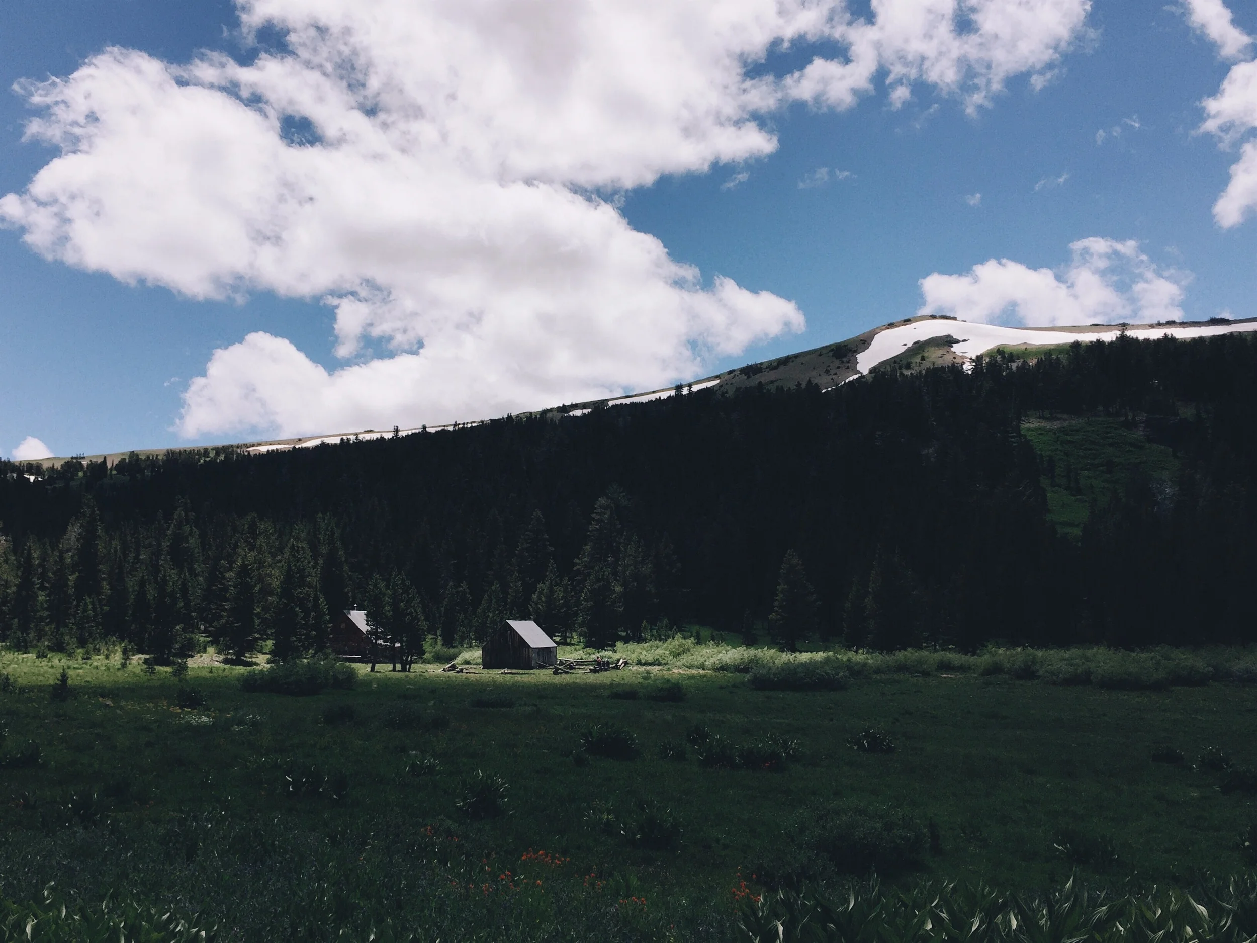 The little cabin in the meadow.