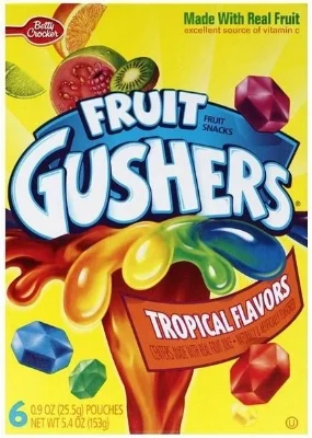 Gushers were fun and reminded you of elementary school and the only time you can really eat them as an adult. They were messy, exploded everywhere and melted but no worries.