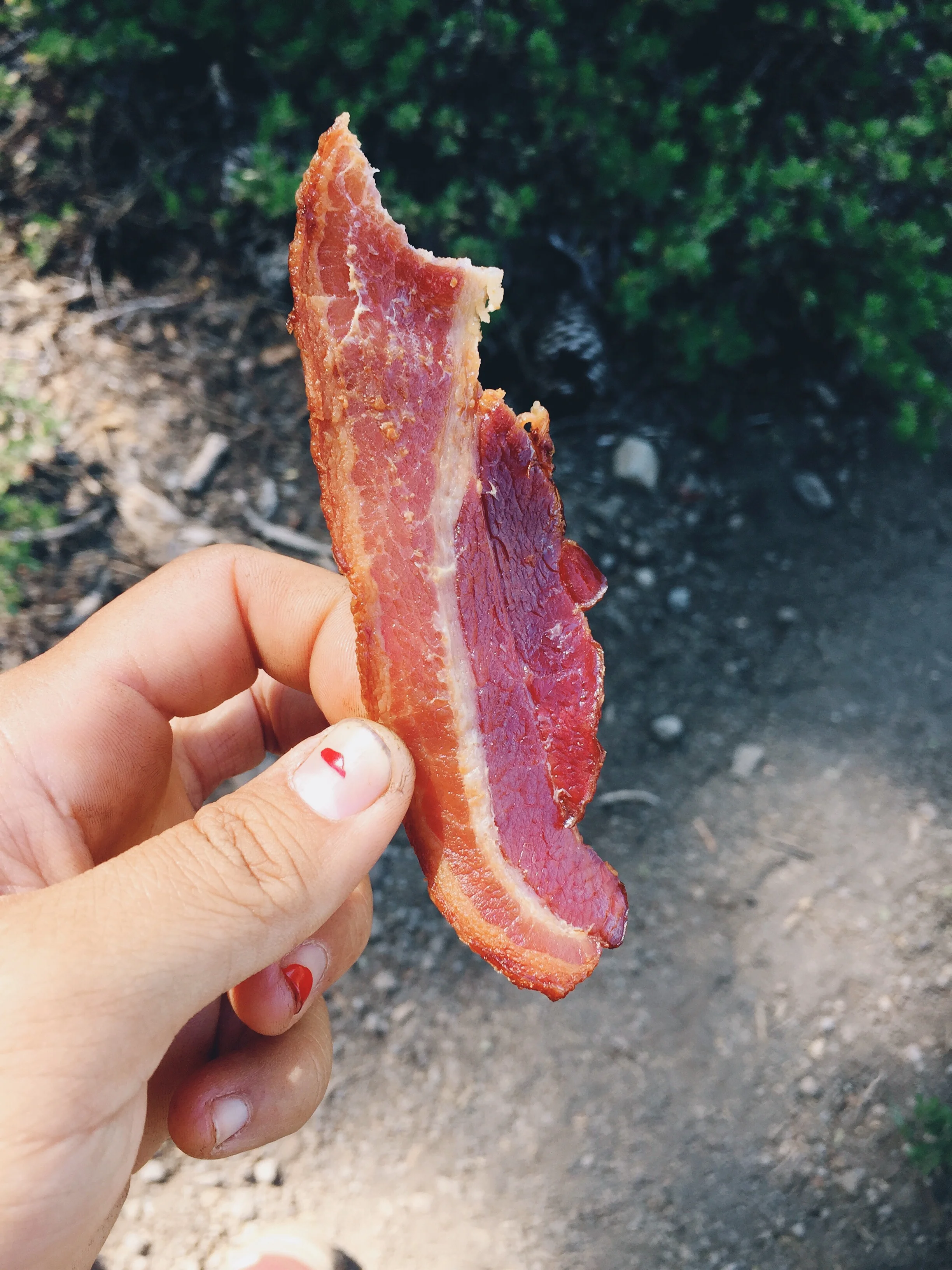 Packing out bacon, so good.