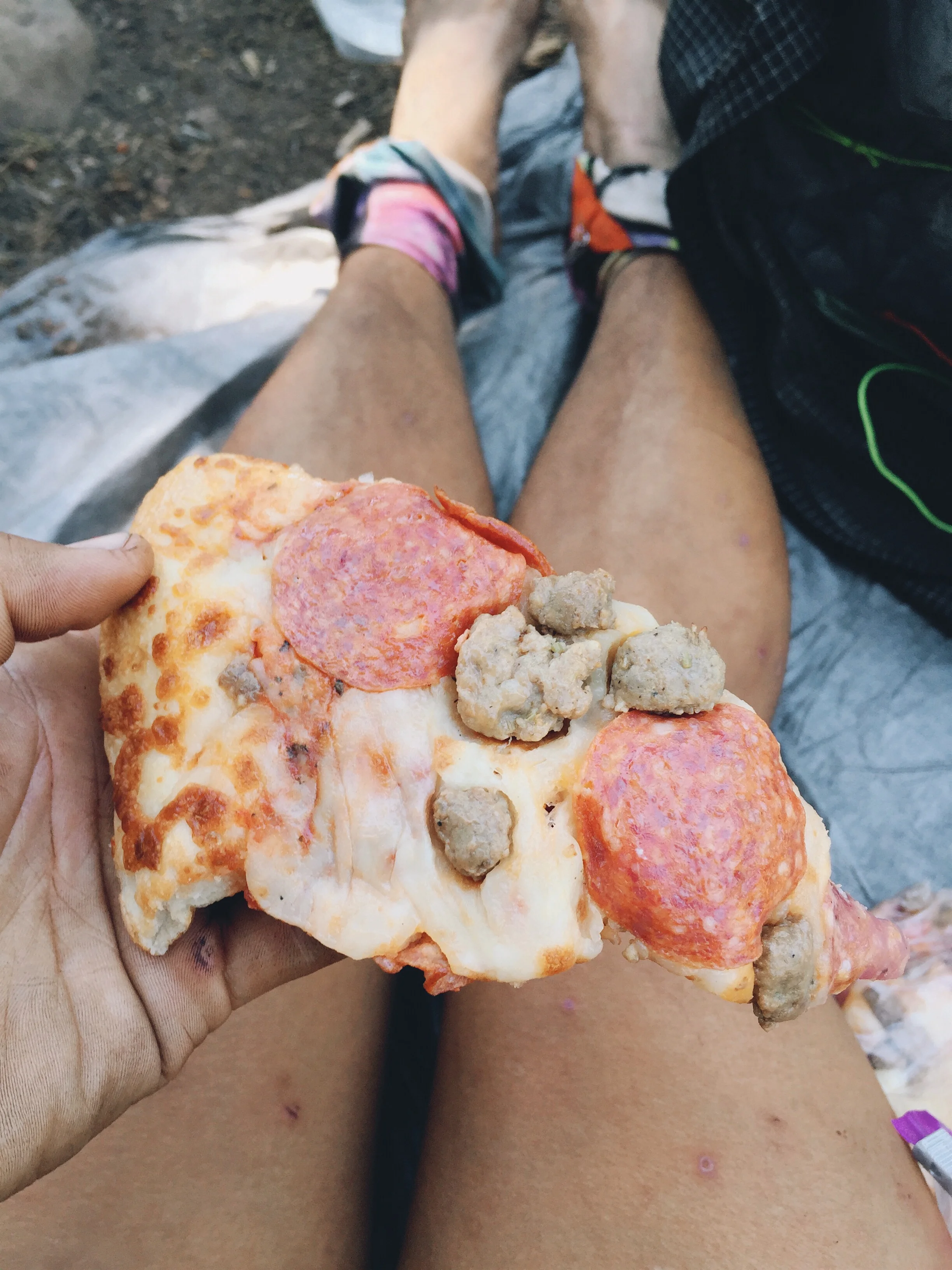 Packing out pizza, so good.