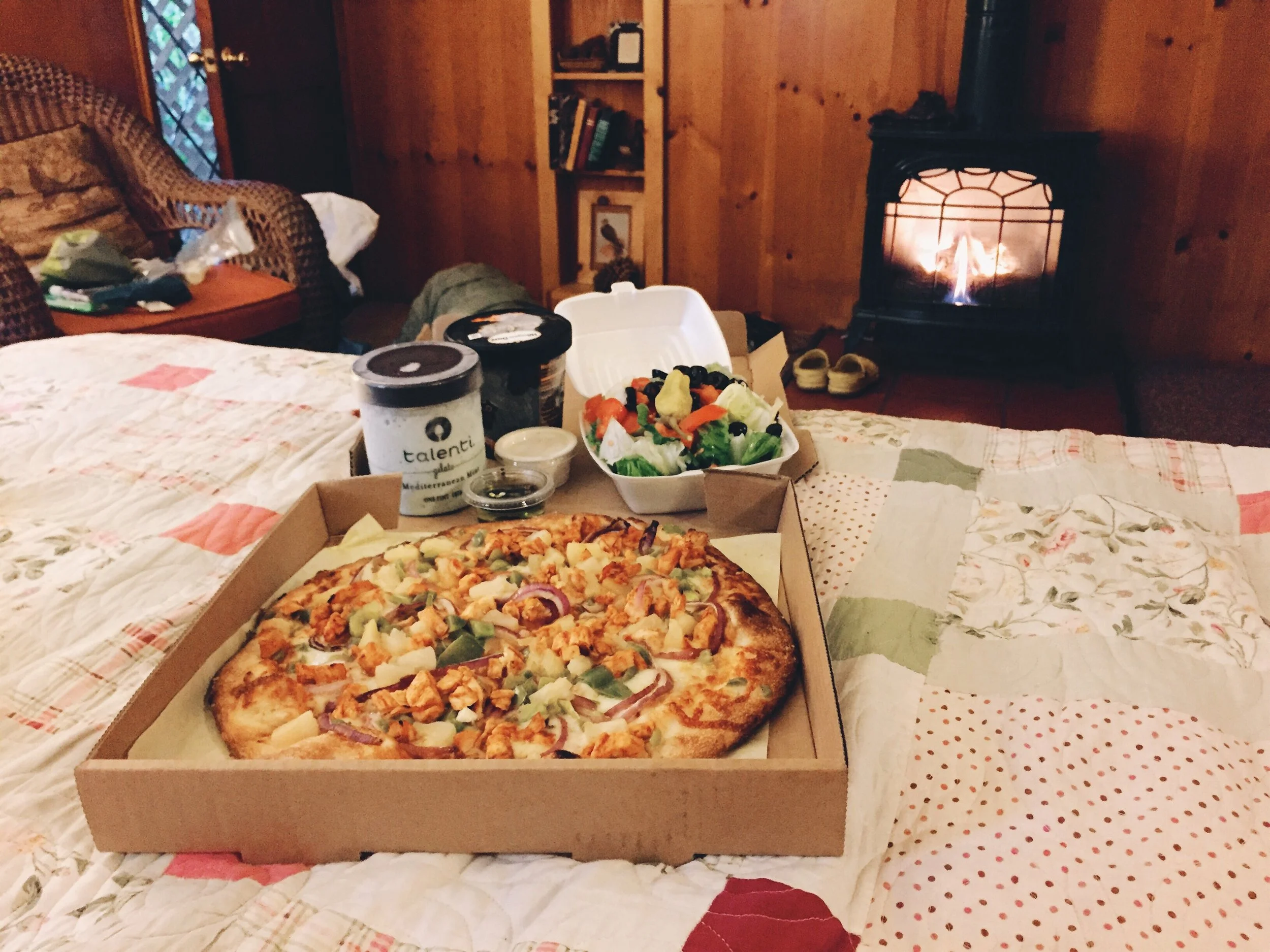 Pizza and Talenti in Idyllwild.