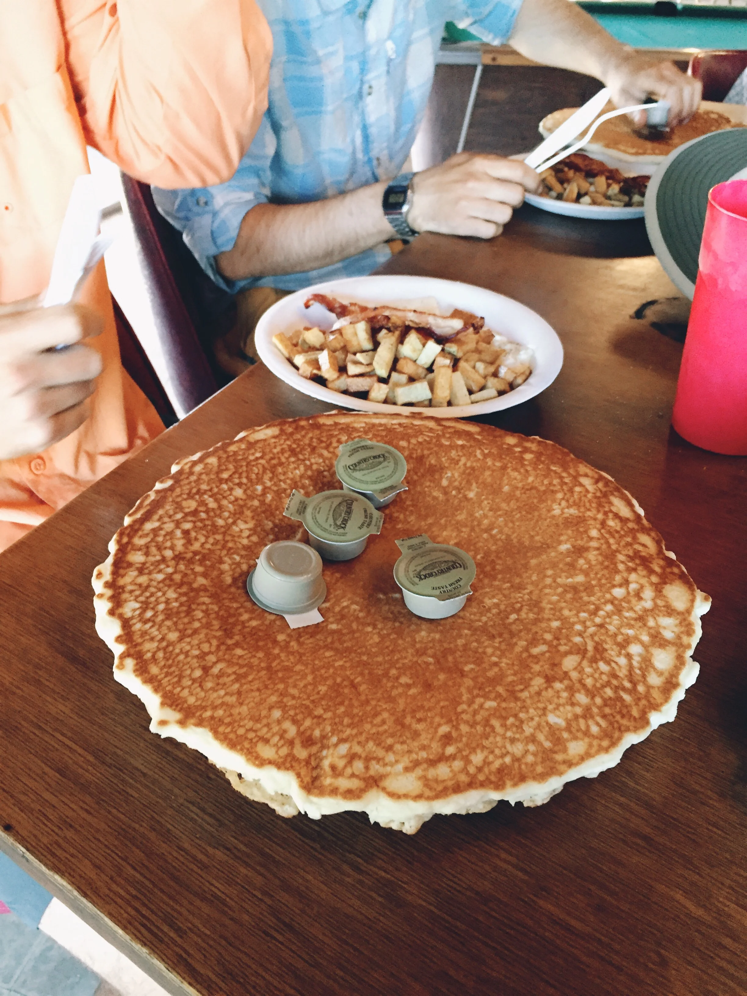 Pancake bigger than your face at Grumpy's in KM.