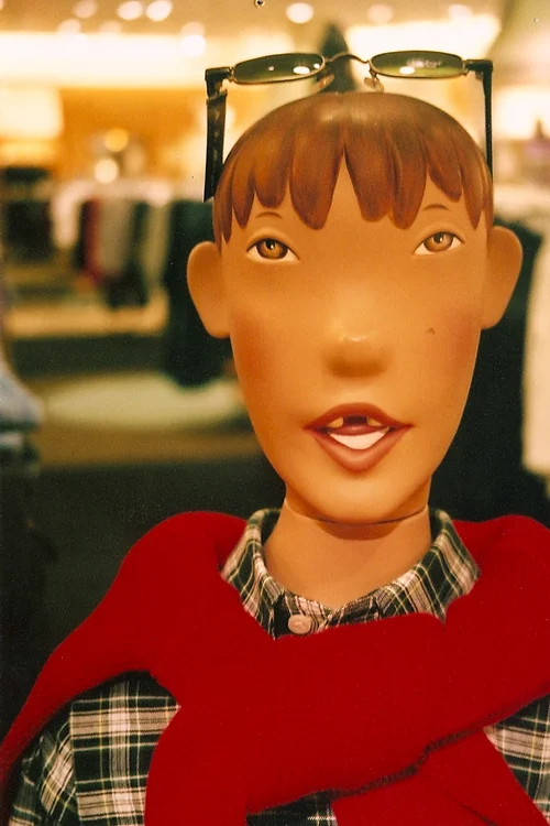 This was a mannequin at Nordstrom's at the mall haha.