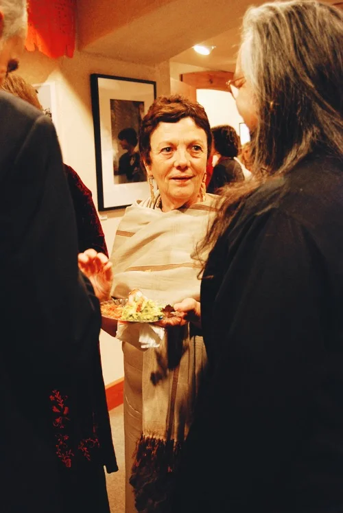 At an event of some lady for the newspaper.