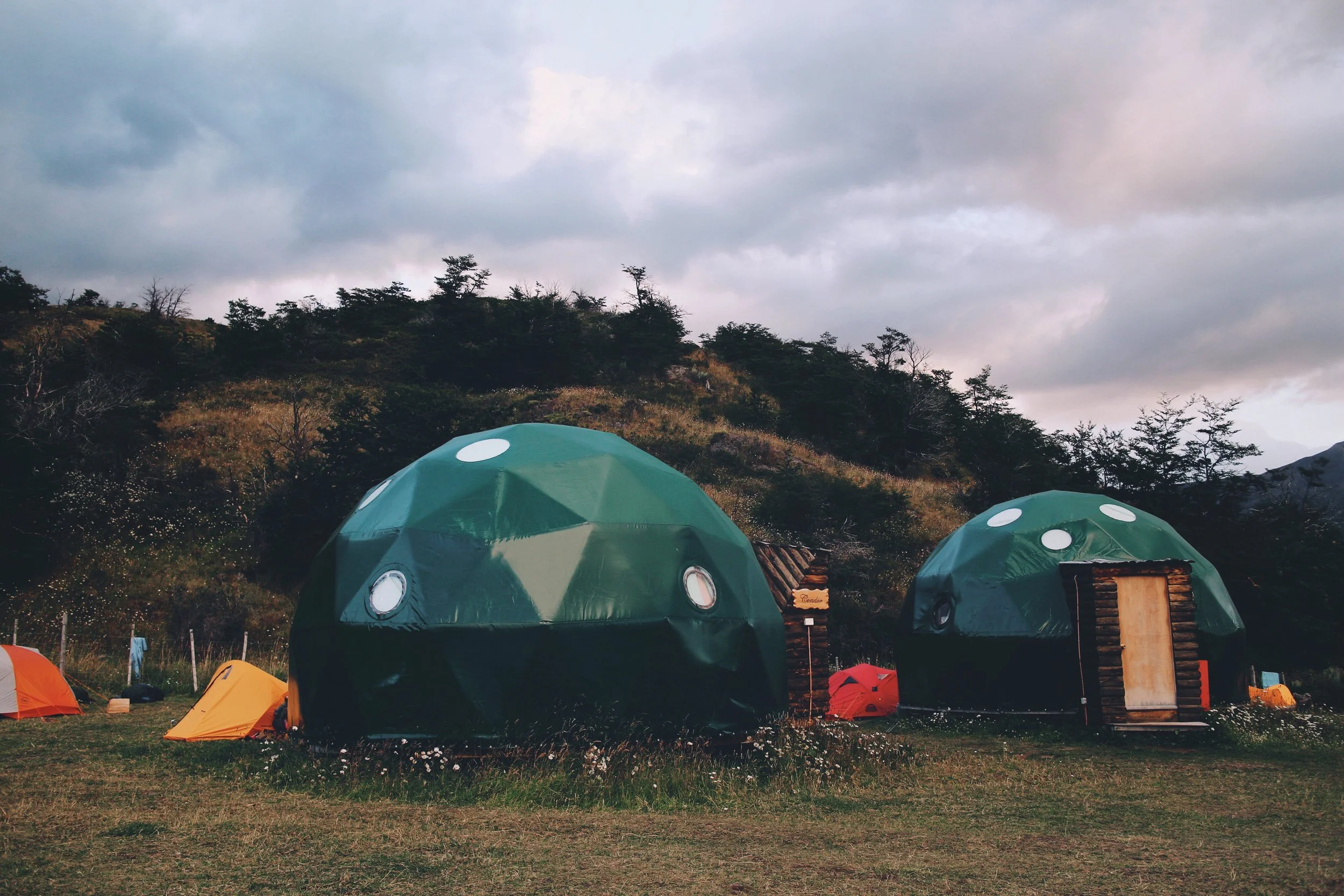 Some domos at the campground. 