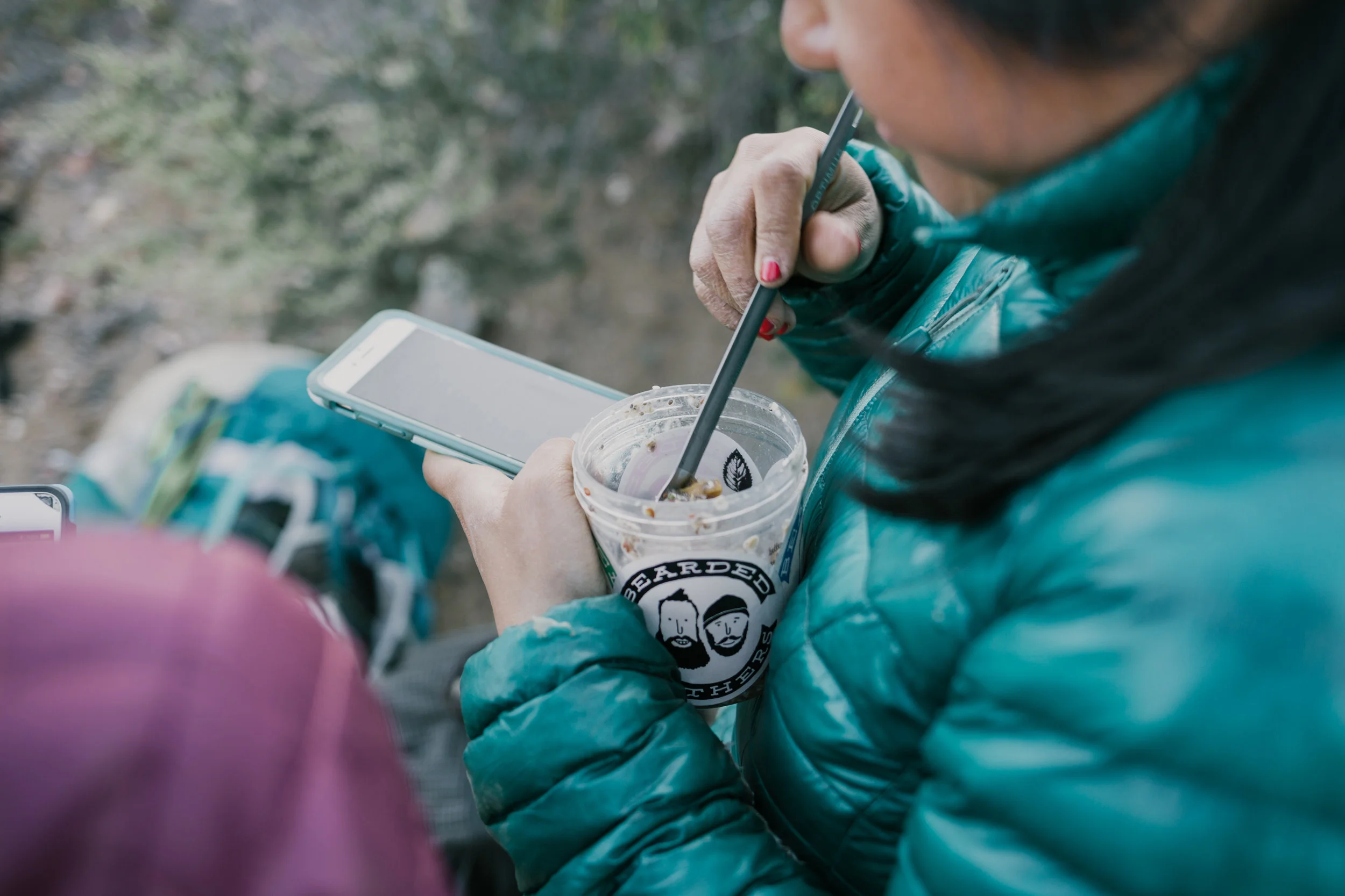 Multitasking: eating and blogging, jk. Photo by: Nate/Meg