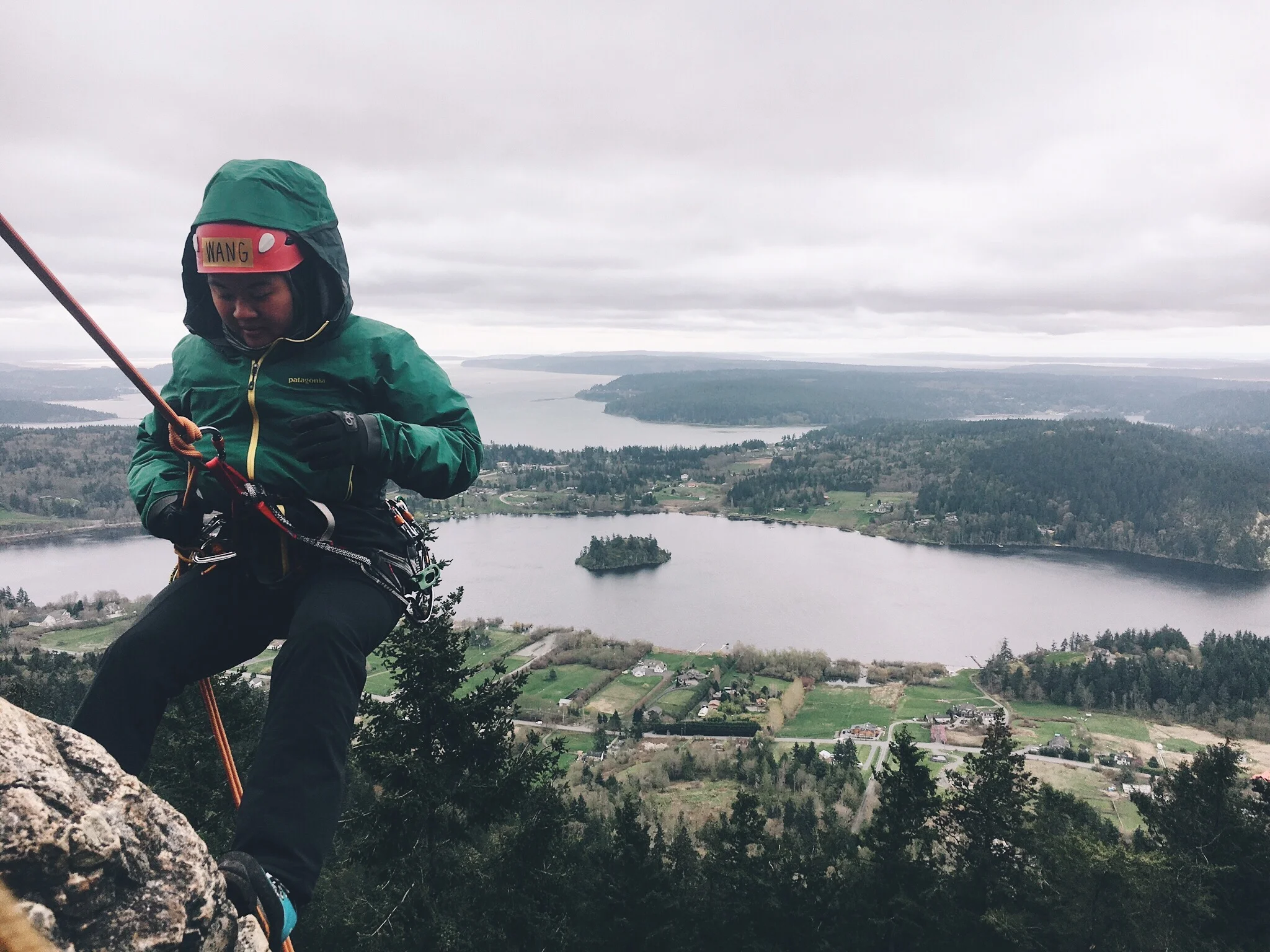 Taldi got this shot of rapelling off Erie.