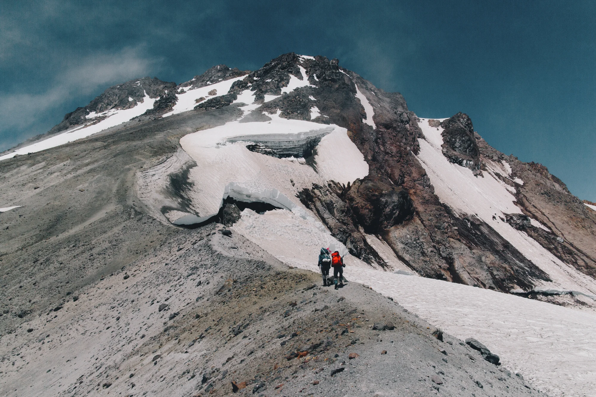 The pumice walk up to the summit, my fav part.