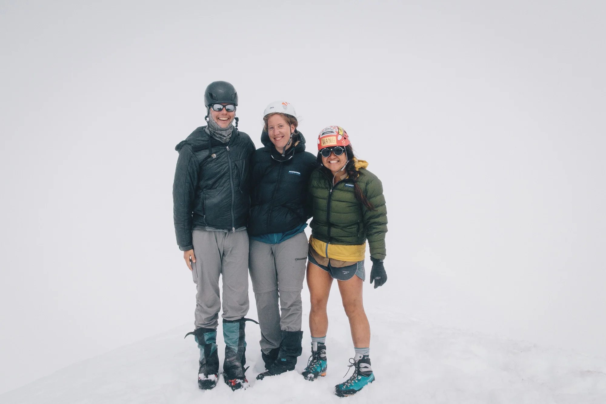 Shawn, Nikki and I at the summit! It wasn't actually this cloudy, they were coming in and out super fast.