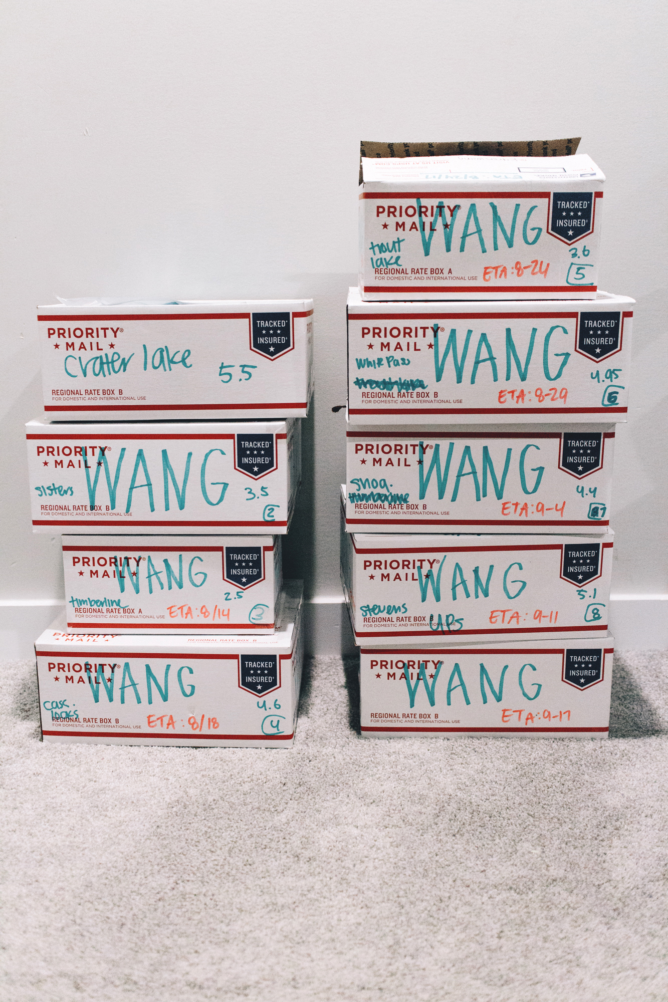 My OR and WA boxes!