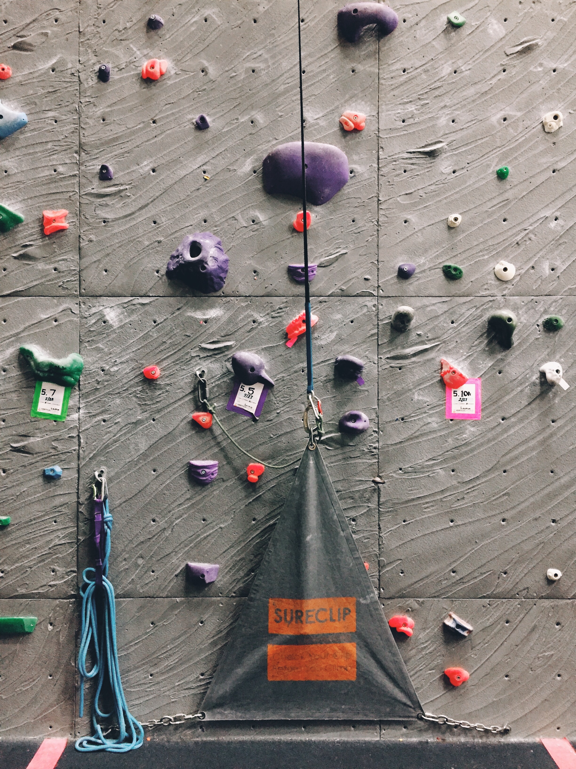 I went to the gym 3-4 times a week to practice on auto belay. I even climbed in my boots till I was finally trusting my feet and was able to climb 5.9's smoothly at the gym, with my boots. I was finally ready for the Tooth, I think.