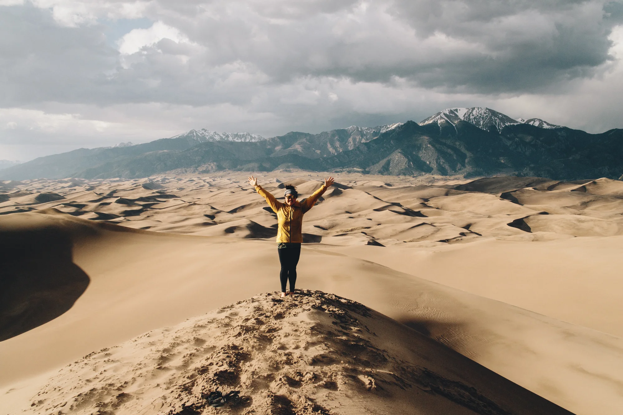 I needed an escapism from all the alpine stuff, so I went down to visit Nate/Meg in BV, CO and we summited a sand dune bc we had an unsuccessful 14er.