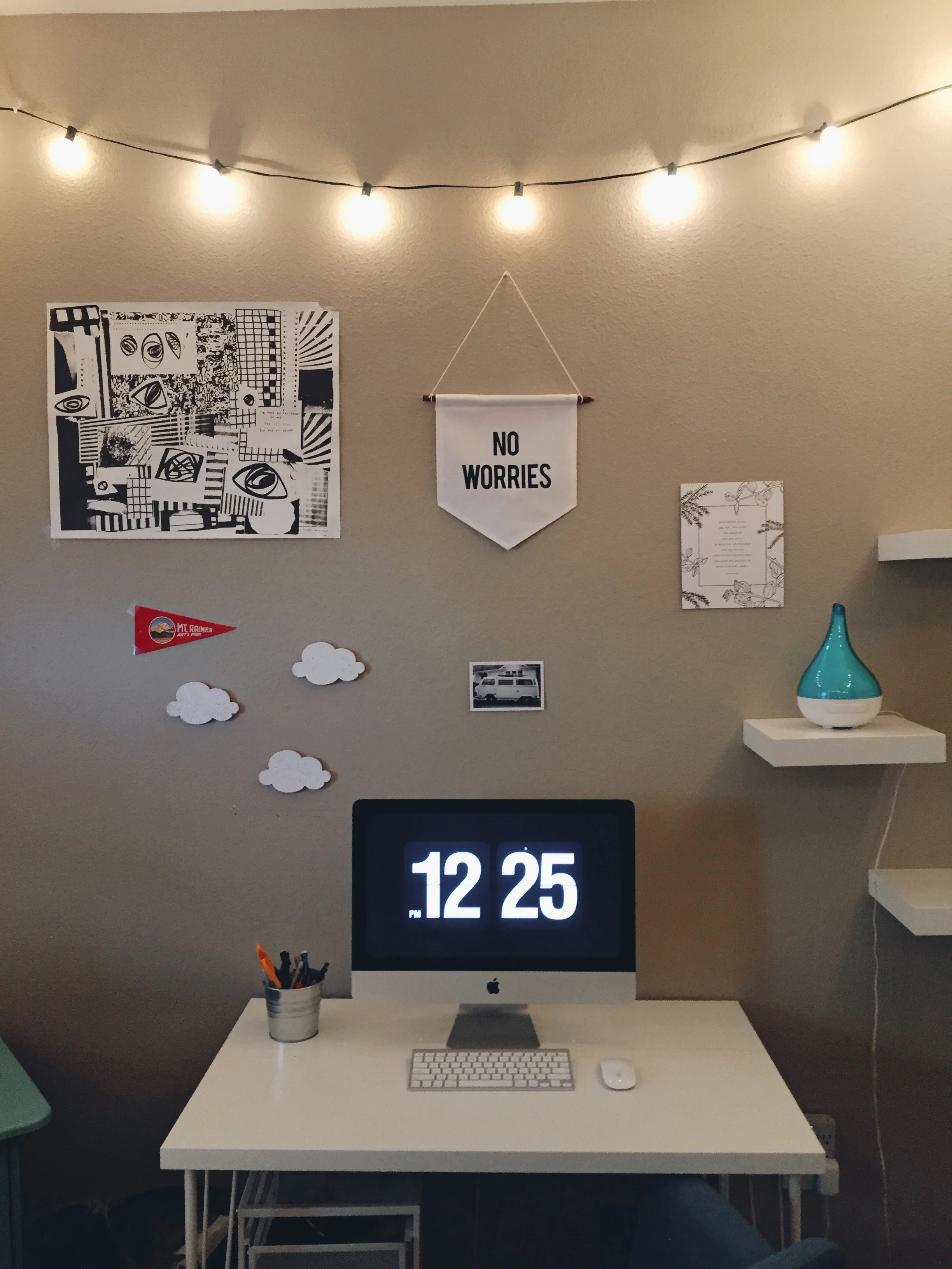 I spent the beginning part of this month getting my room set up to feel cozy and warm for the winter.