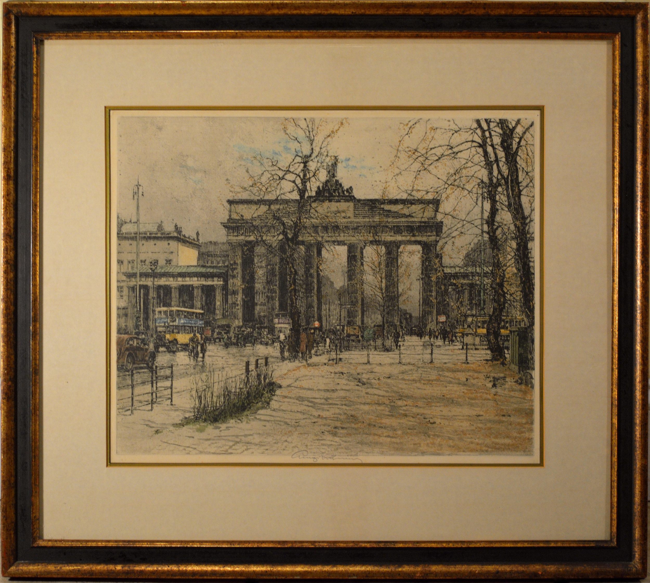 "Brandenburg Gate, Berlin" Luigi Kasimir (1881 - 1962)