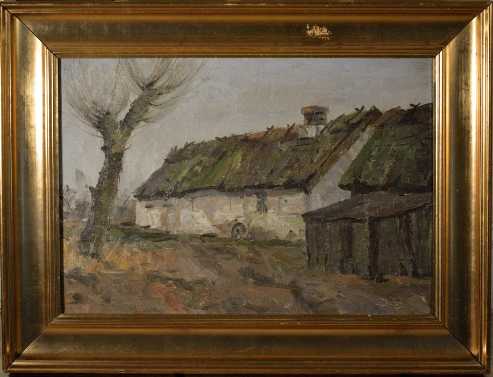 Antique Danish Landscape, Pencil Inscriptions Verso