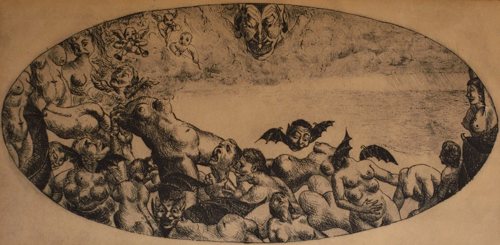 18th Century "Dante's Inferno" Etching