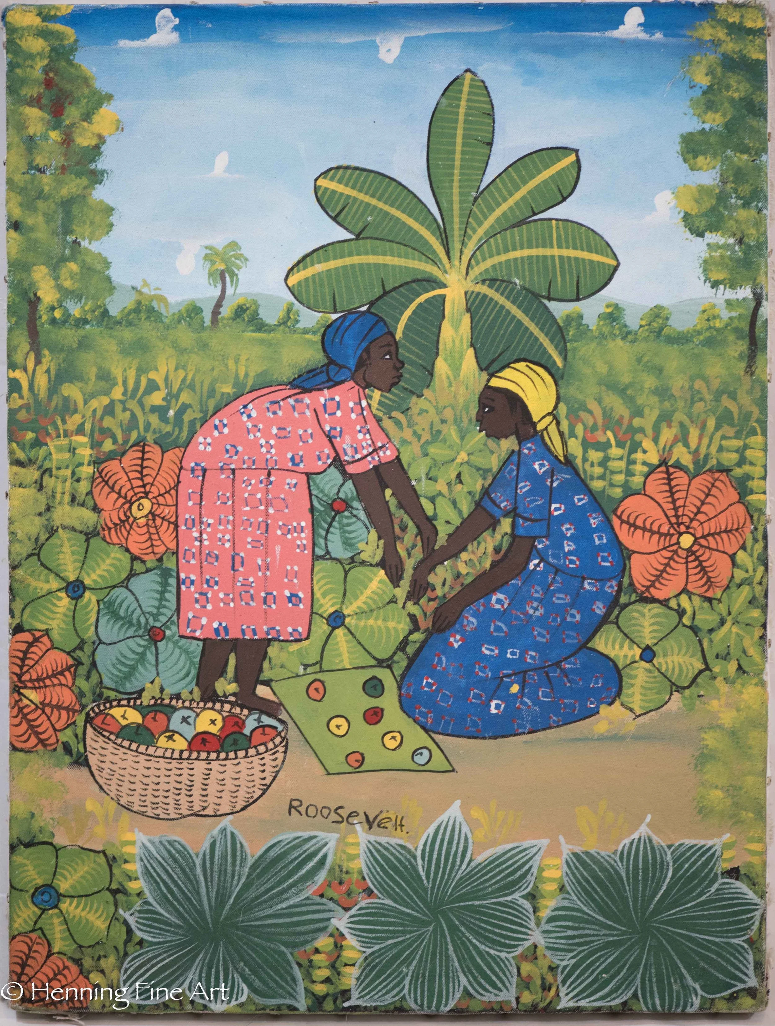 Hatian Women Picking Fruit